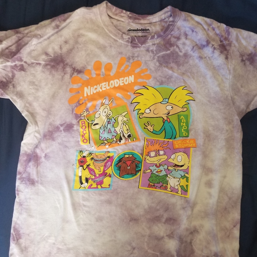 Purple Tie dye vintage looking nick shirt